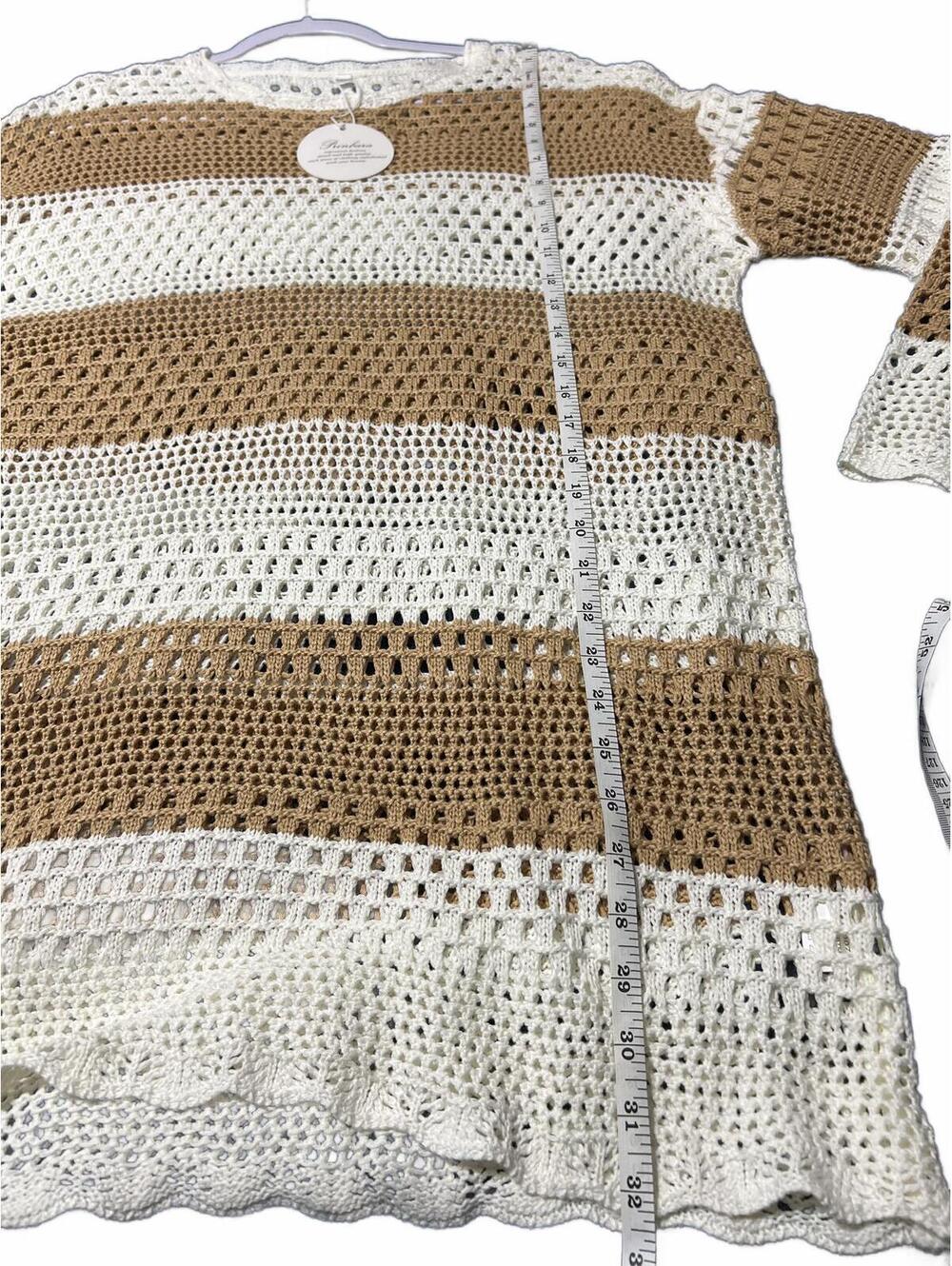 Prinbara Medium Crochet Knit Beach Cover-Up Dress M - Picture 7 of 7